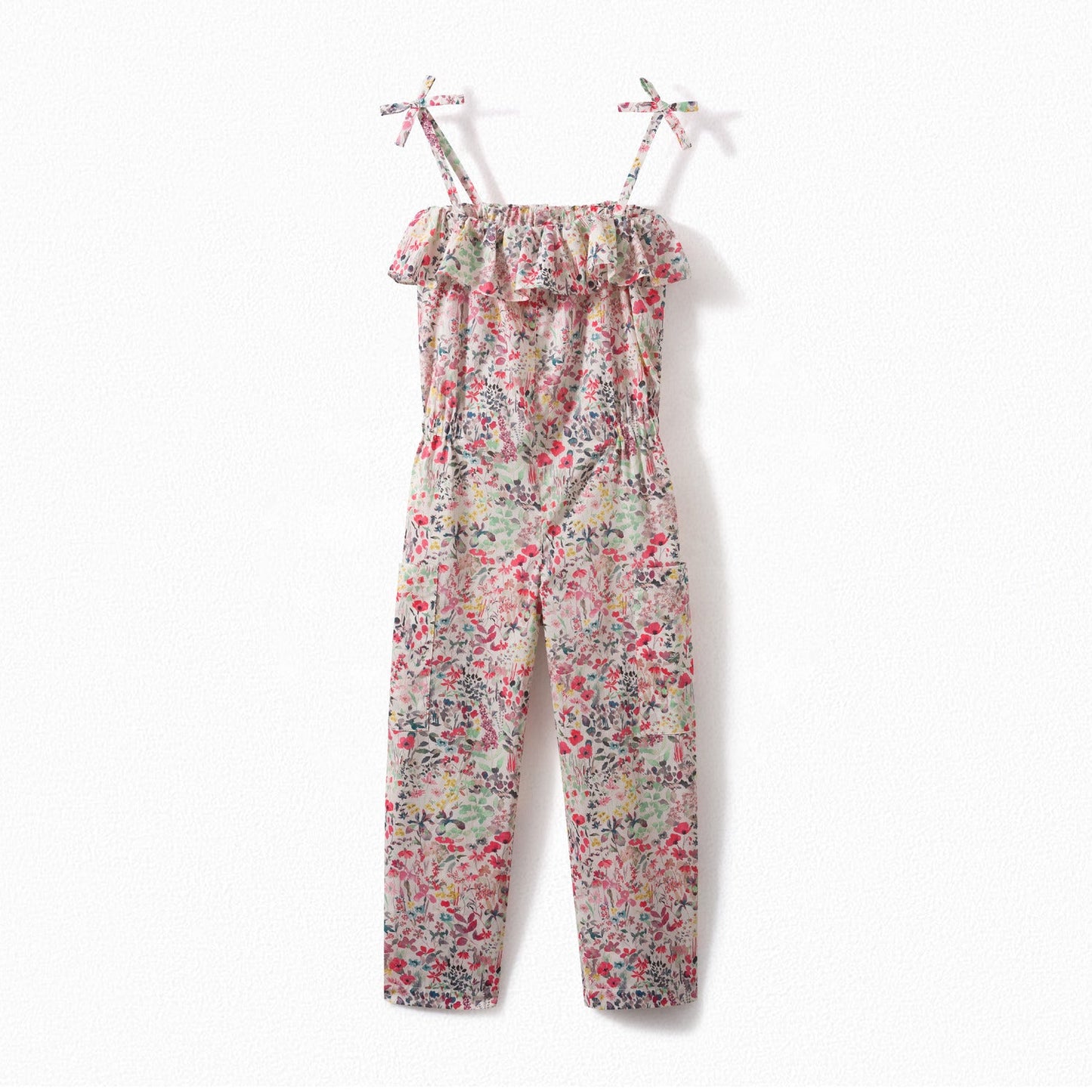 Girls Multicolor Floral Cotton Trousers