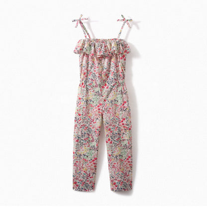Girls Multicolor Floral Cotton Trousers