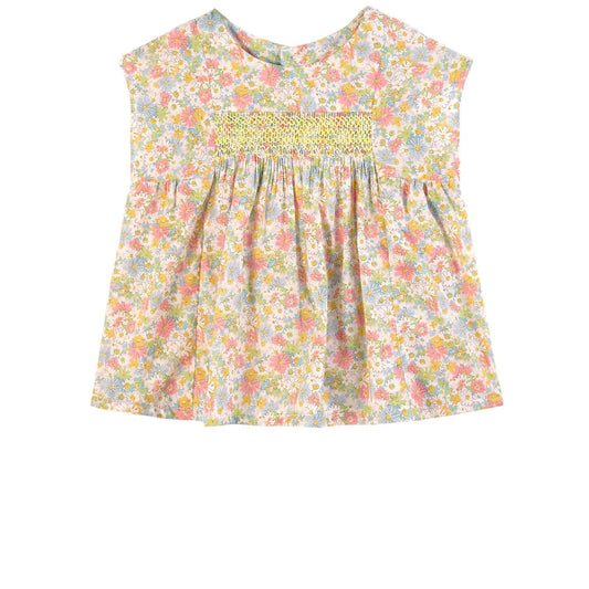 Baby Girls Pink Floral Cotton Top