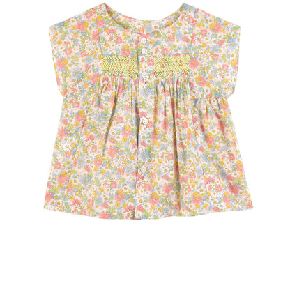 Baby Girls Pink Floral Cotton Top