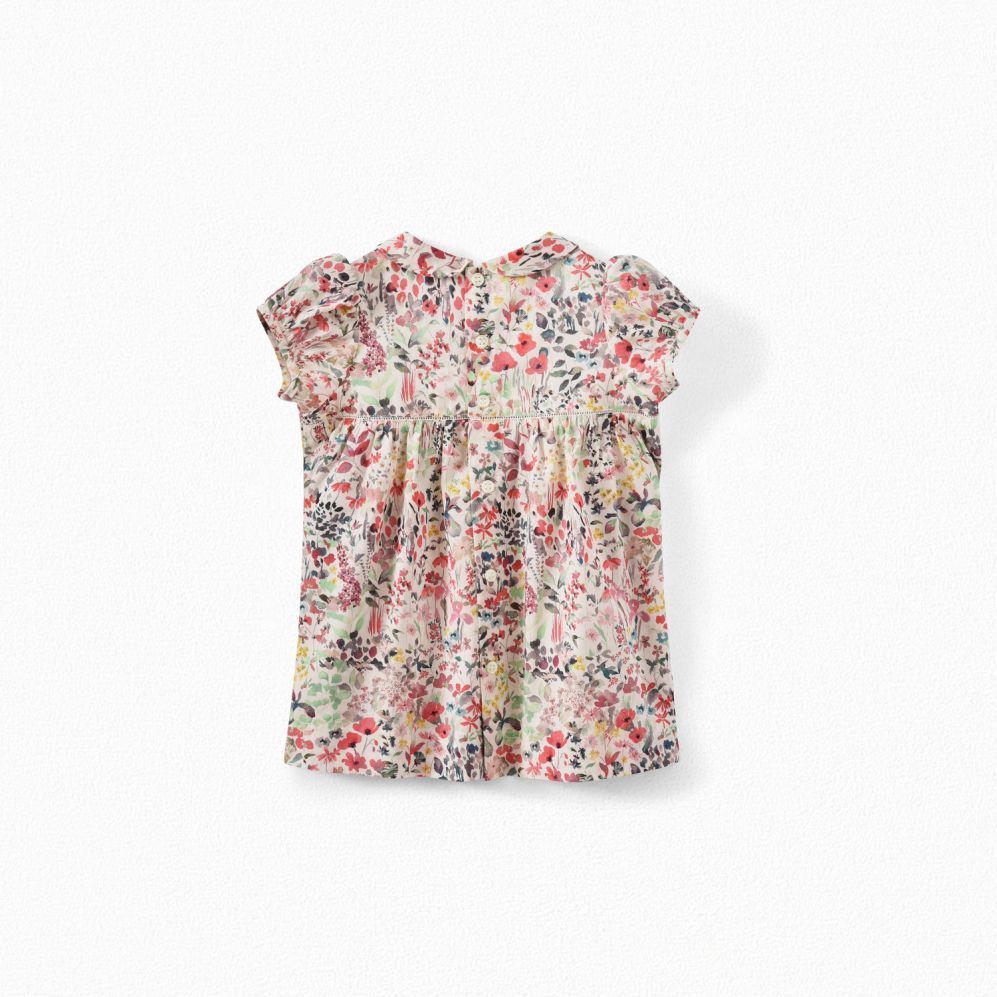 Baby Girls Multicolor Floral Cotton Dress