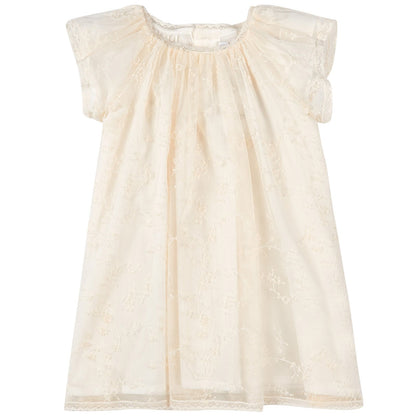 Baby Girls Ivory Embroidered Dress Set