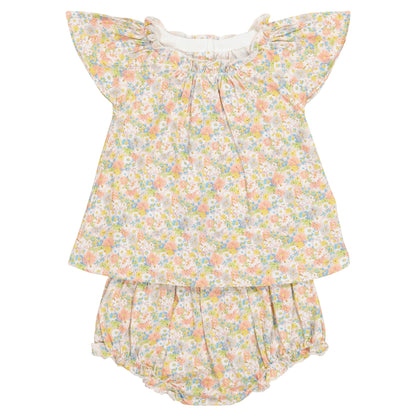 Baby Girls Pink Cotton Dress Set