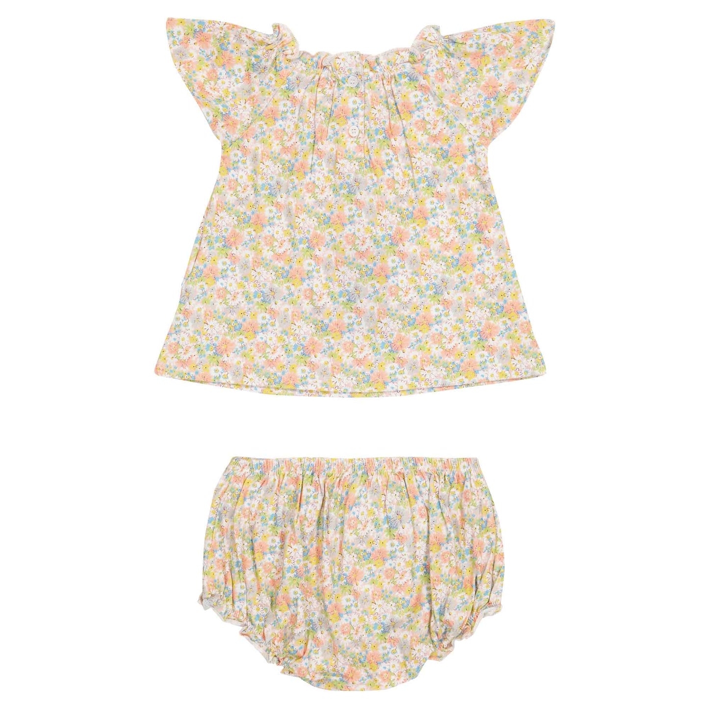 Baby Girls Pink Cotton Dress Set