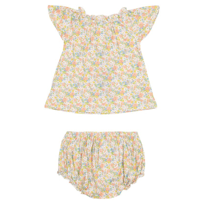 Baby Girls Pink Cotton Dress Set