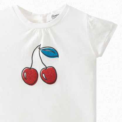 Baby Girls White Cherry T-Shirt