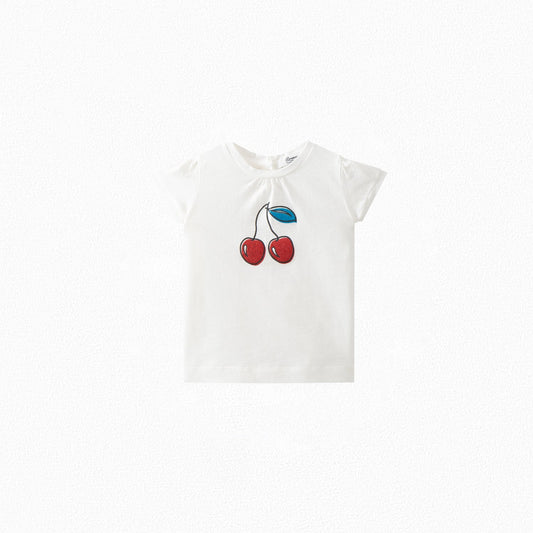 Baby Girls White Cherry T-Shirt