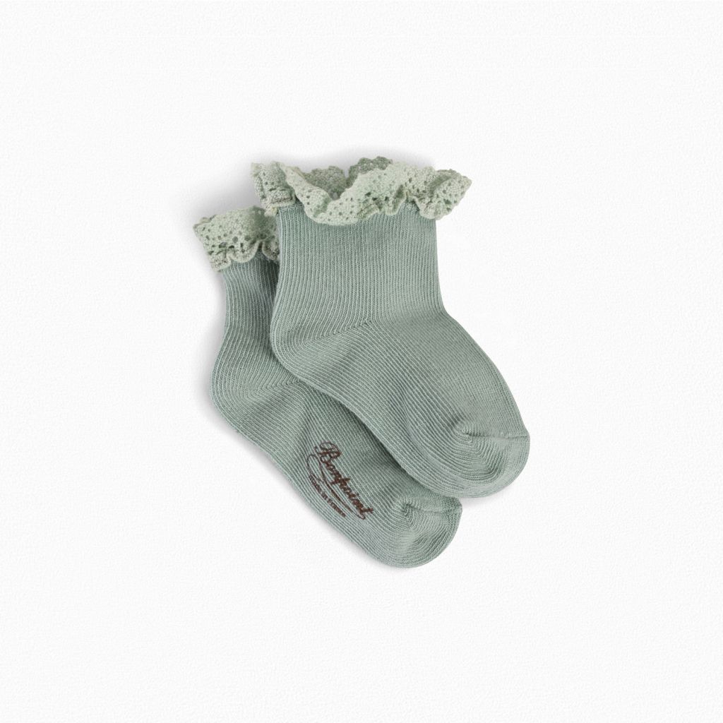 Baby Girls Light Green Cotton Socks