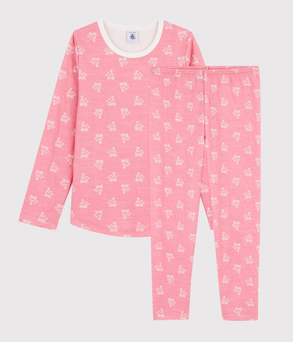 Girls Pink Cotton Nightwear Sets