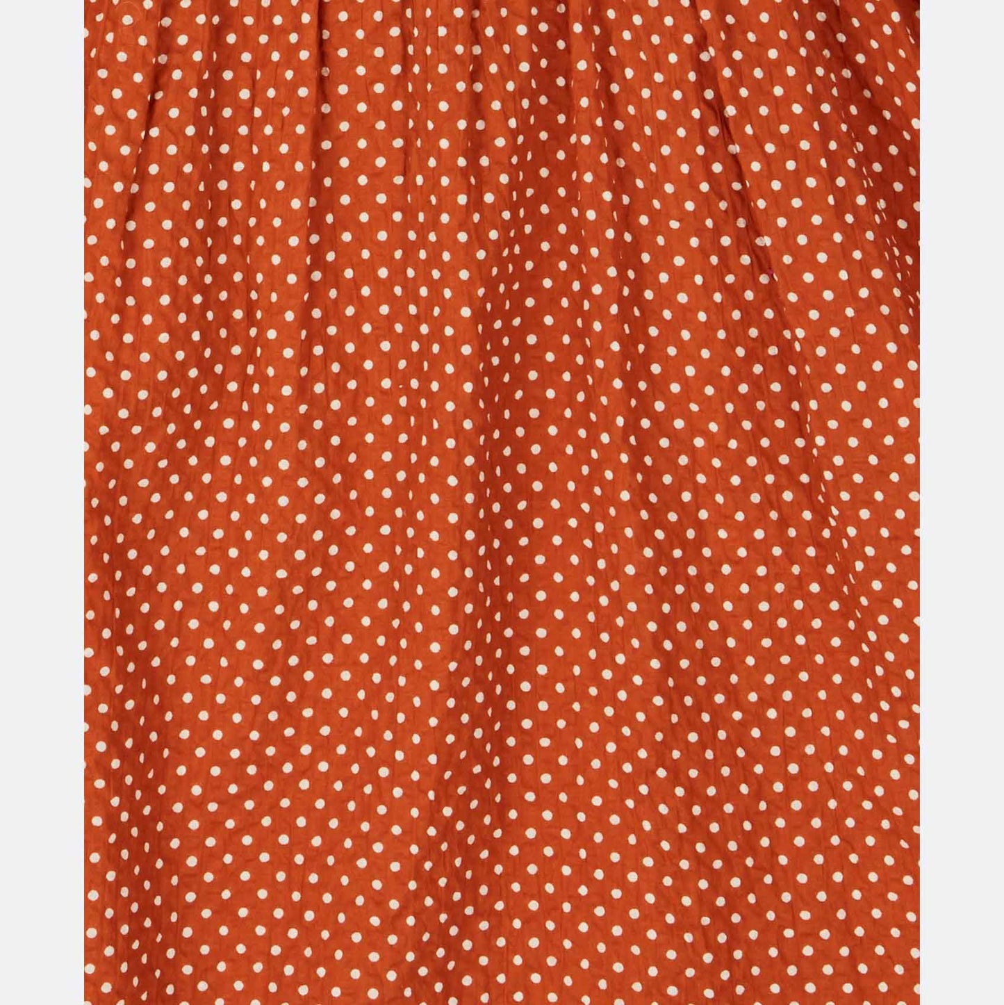 Girls Rust Dots Cotton Sunhat