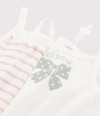 Girls Multicolor Cotton Vest Sets