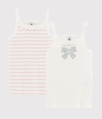 Girls Multicolor Cotton Vest Sets
