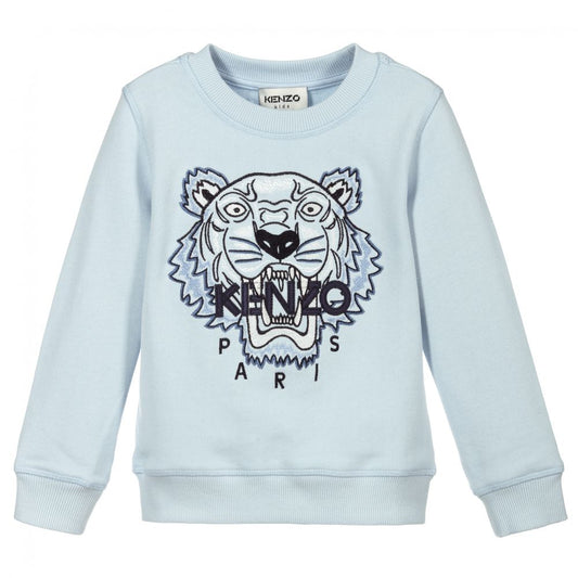 Boys Light Blue Tiger Sweatshirt