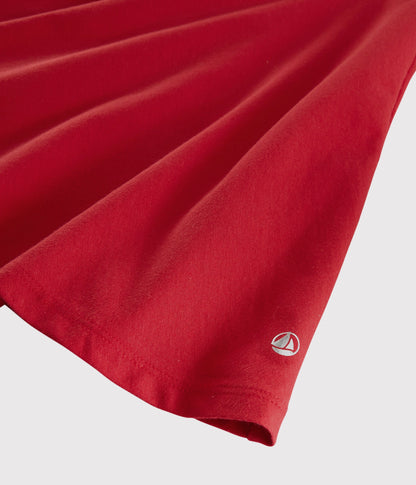 Girls Red Cotton Dress