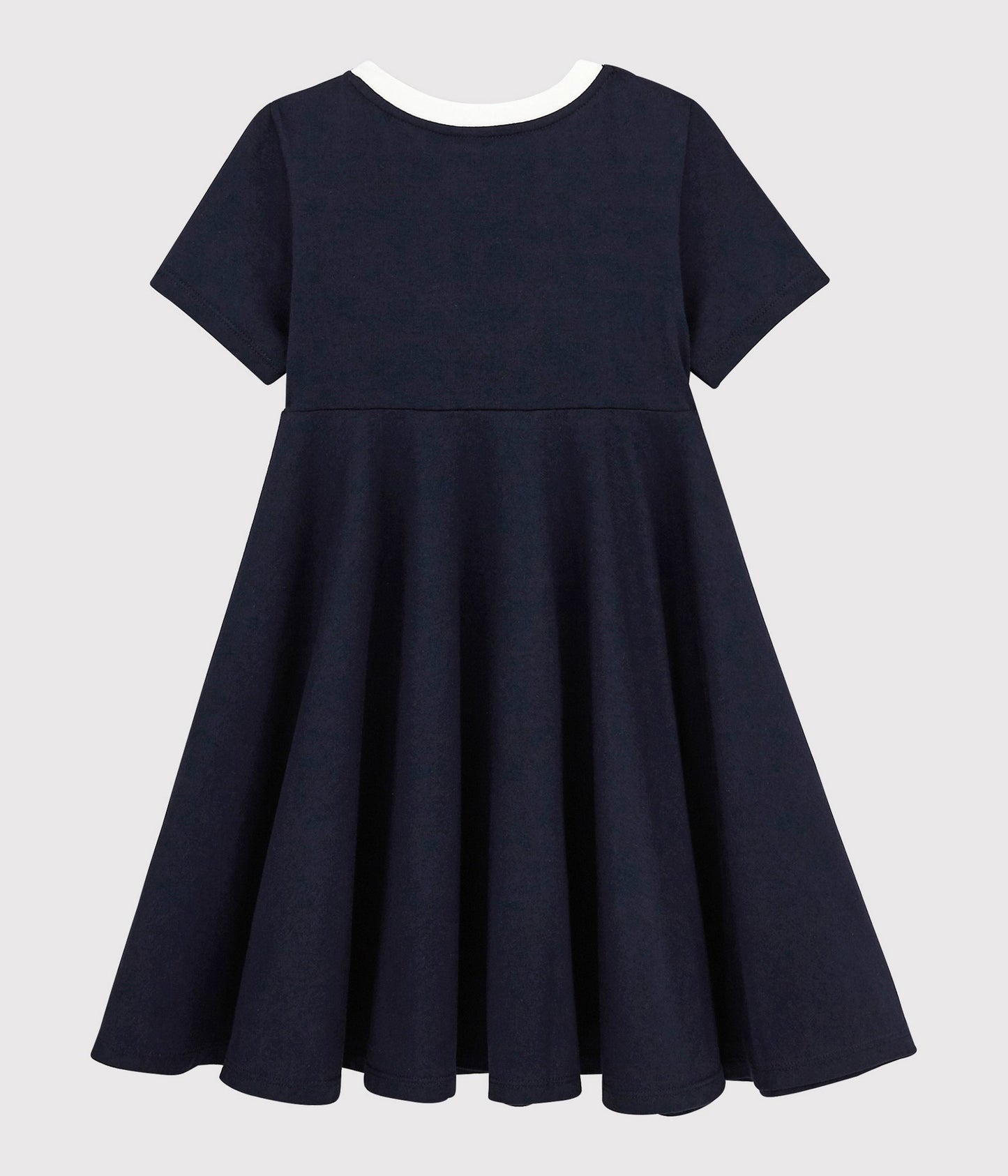 Girls Navy Cotton Dress