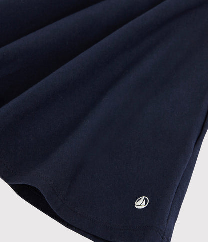 Girls Navy Cotton Dress
