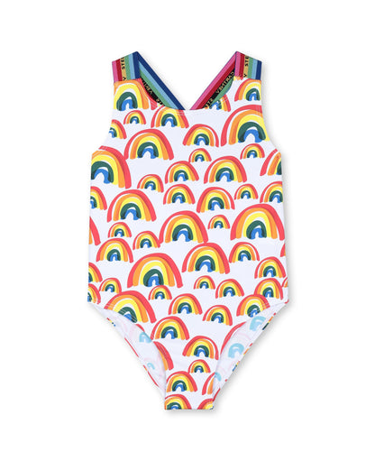 Girls Rainbow Painted Swimsuit