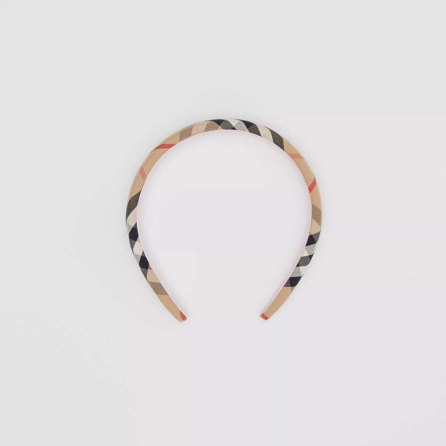 女童米色格子发箍