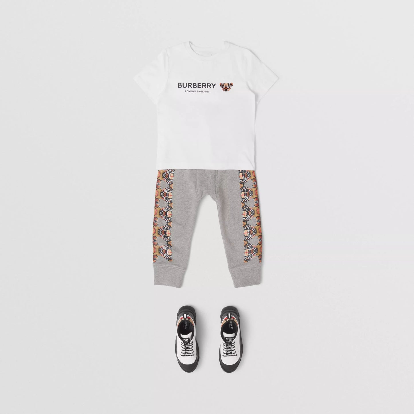 男童白色Logo棉T恤