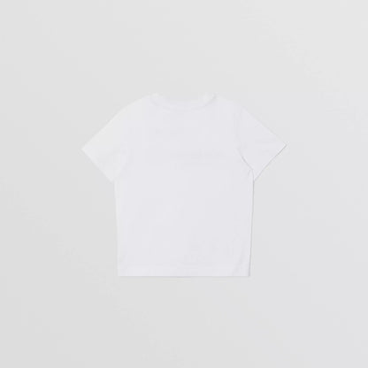 男童白色Logo棉T恤