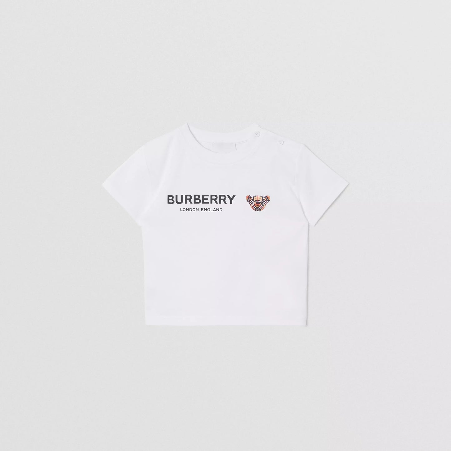 婴儿白色Logo棉T恤