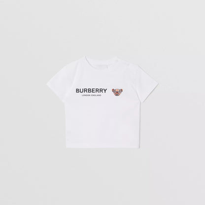 婴儿白色Logo棉T恤