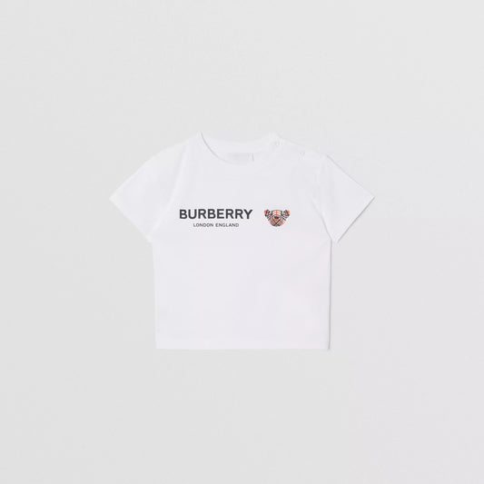 婴儿白色Logo棉T恤