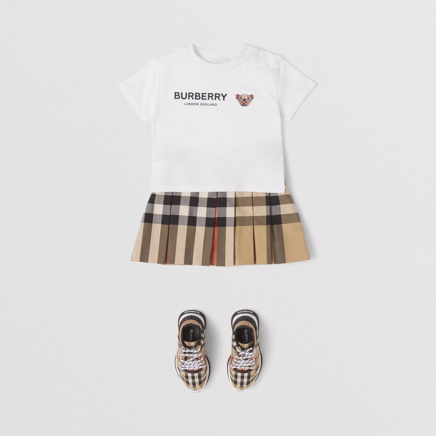 婴儿白色Logo棉T恤