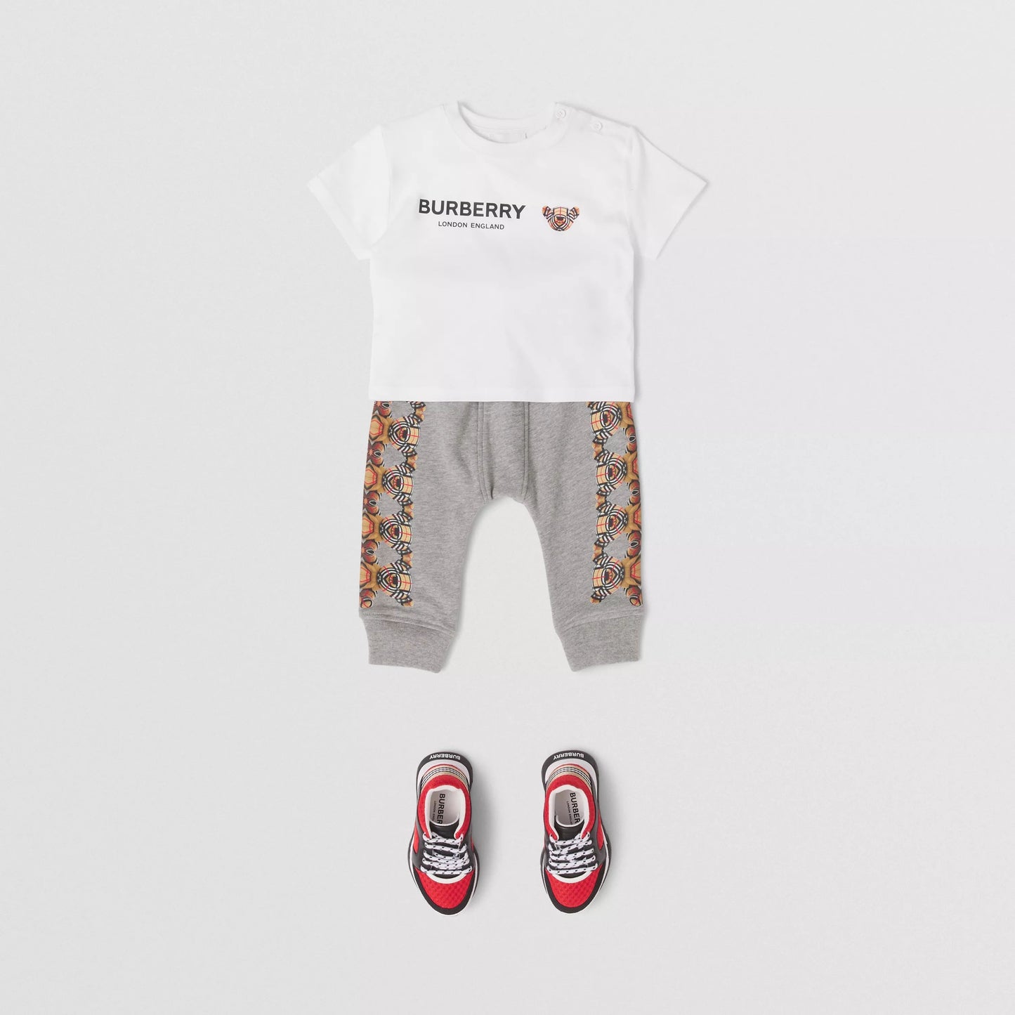 婴儿白色Logo棉T恤