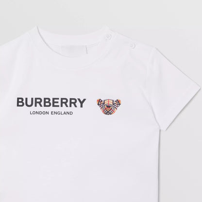 婴儿白色Logo棉T恤