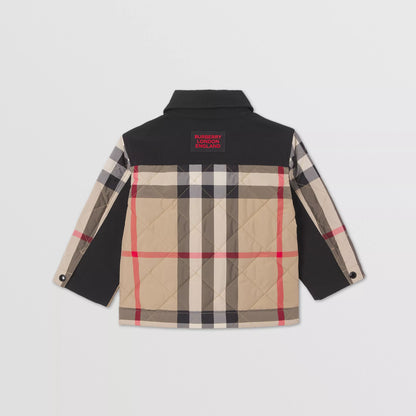 男婴米色条纹外套