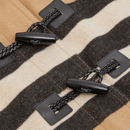 女童米色条纹羊毛披肩