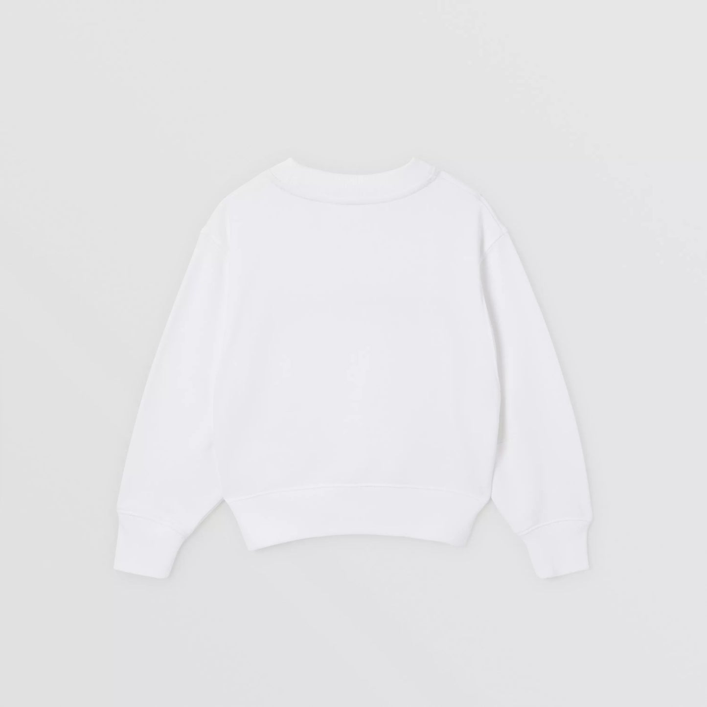 女童白色Logo棉卫衣