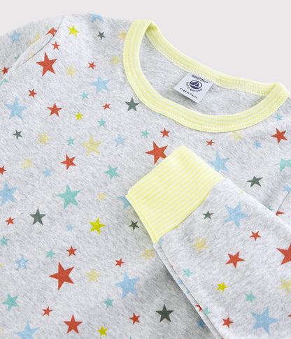 Boys Grey Star Cotton Nightwear Set