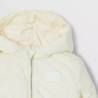 女婴白色羽绒夹克