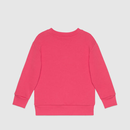 女童粉色Logo棉卫衣