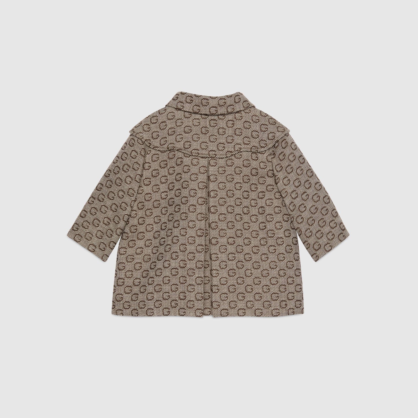 女婴米色GG Logo羊毛外套