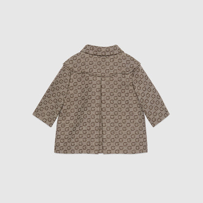 女婴米色GG Logo羊毛外套