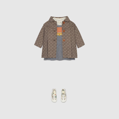 女婴米色GG Logo羊毛外套