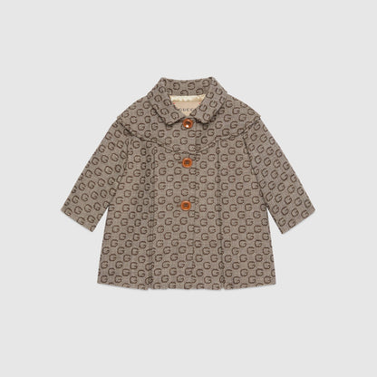 女婴米色GG Logo羊毛外套