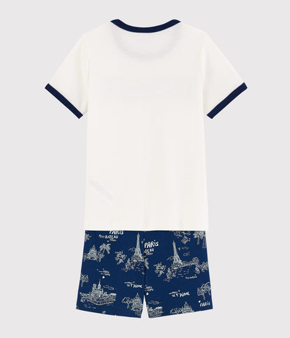 Boys Blue Printing Cotton Set