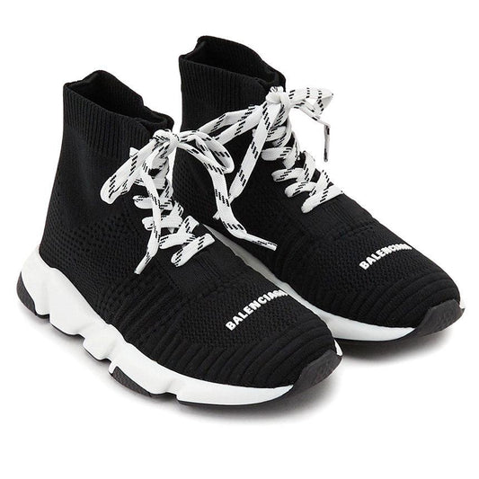 儿童白色系带Logo鞋