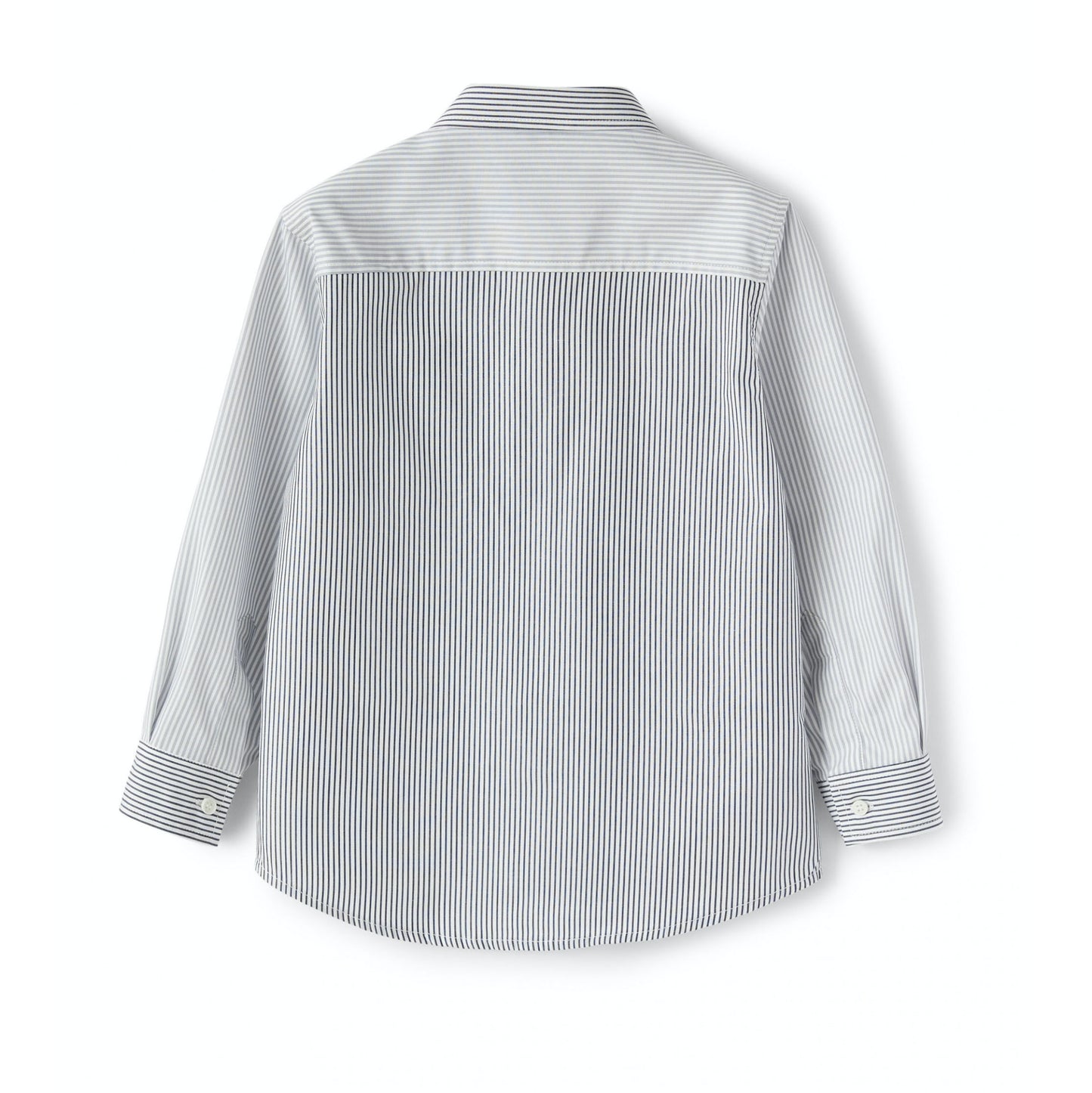 儿童蓝色条纹棉衬衫