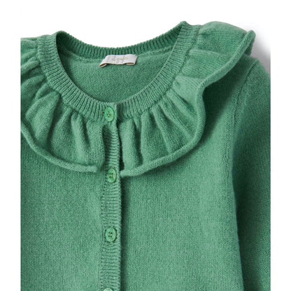 女童绿色羊毛开衫