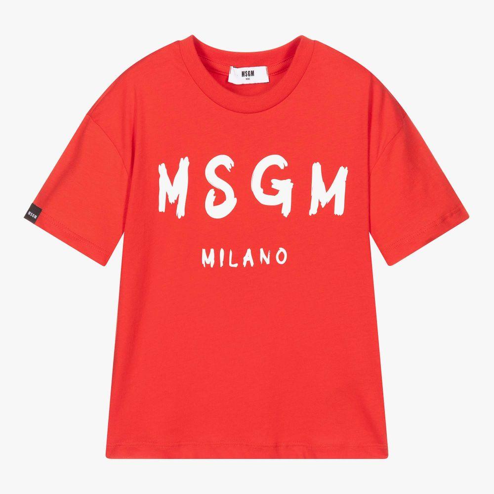 儿童红色Logo棉T恤