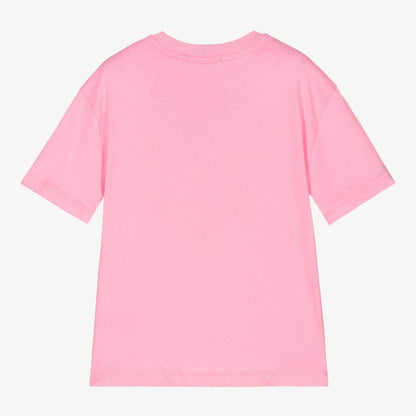 女童粉色Logo棉T恤