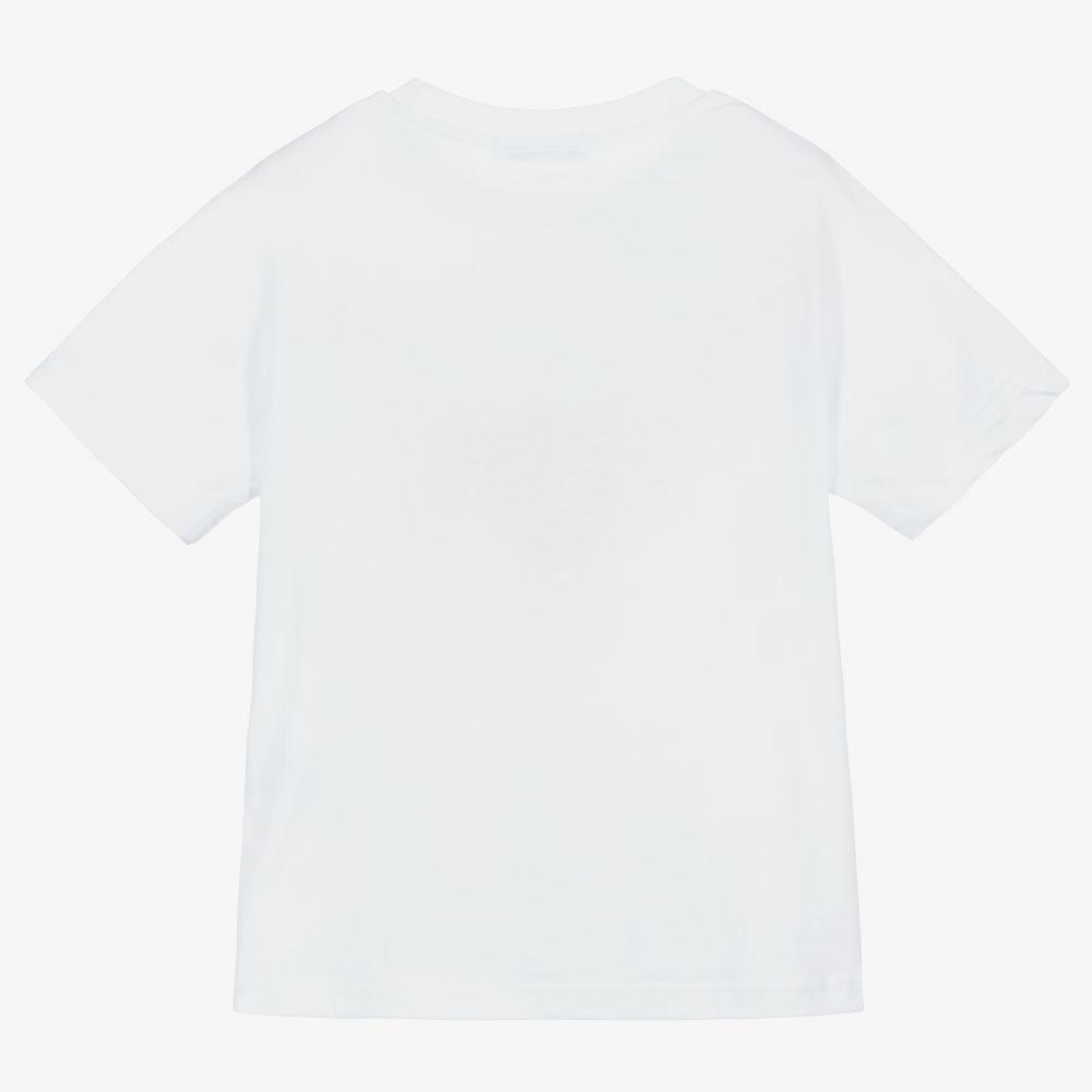 女童白色Logo棉T恤