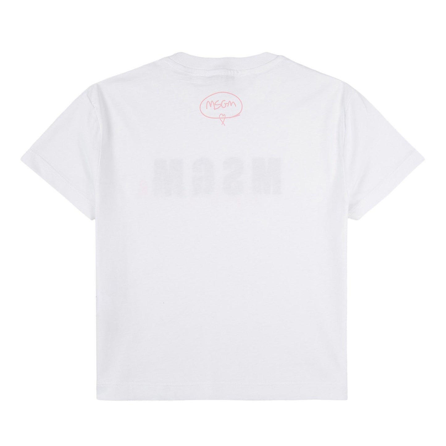 女童白色Logo棉T恤