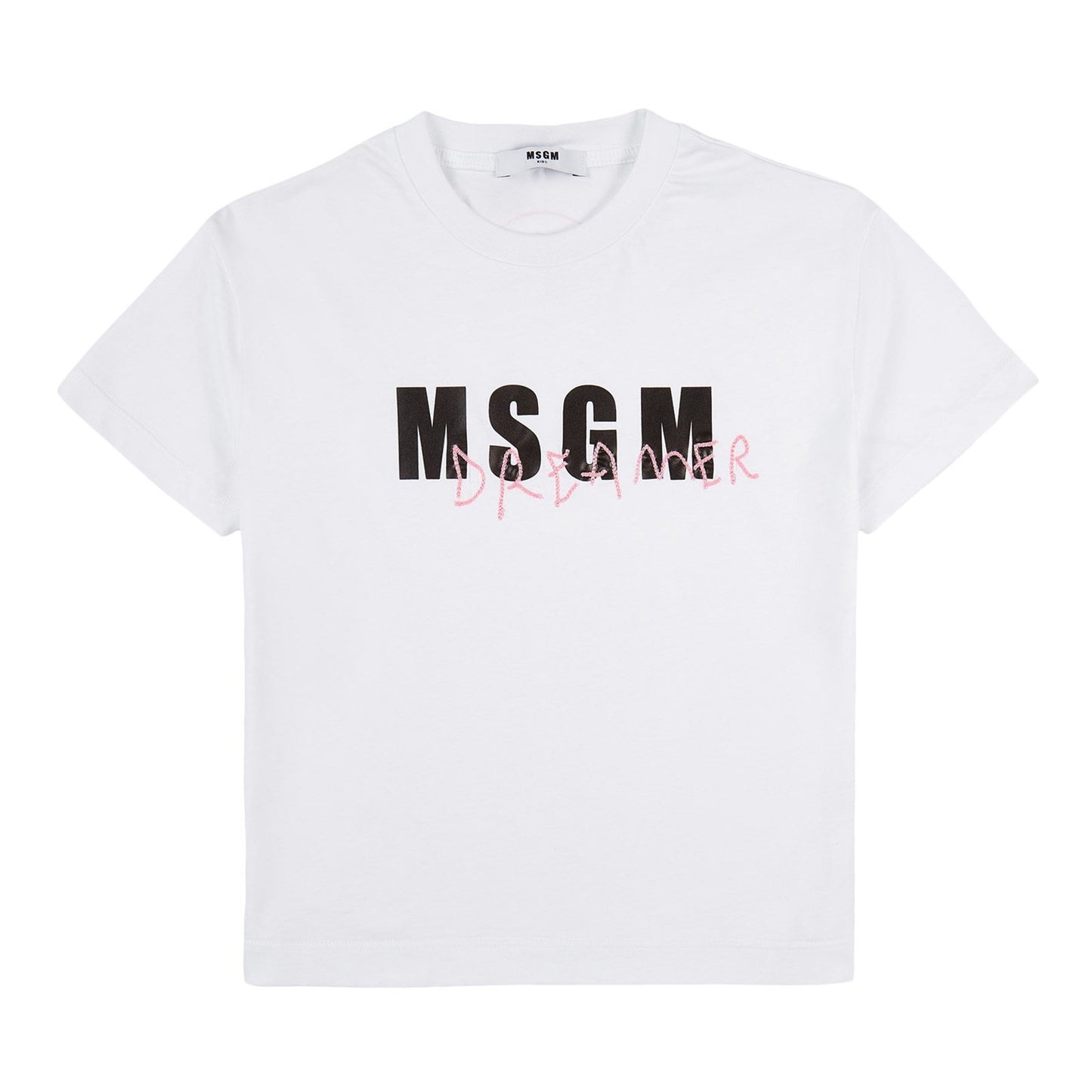 女童白色Logo棉T恤