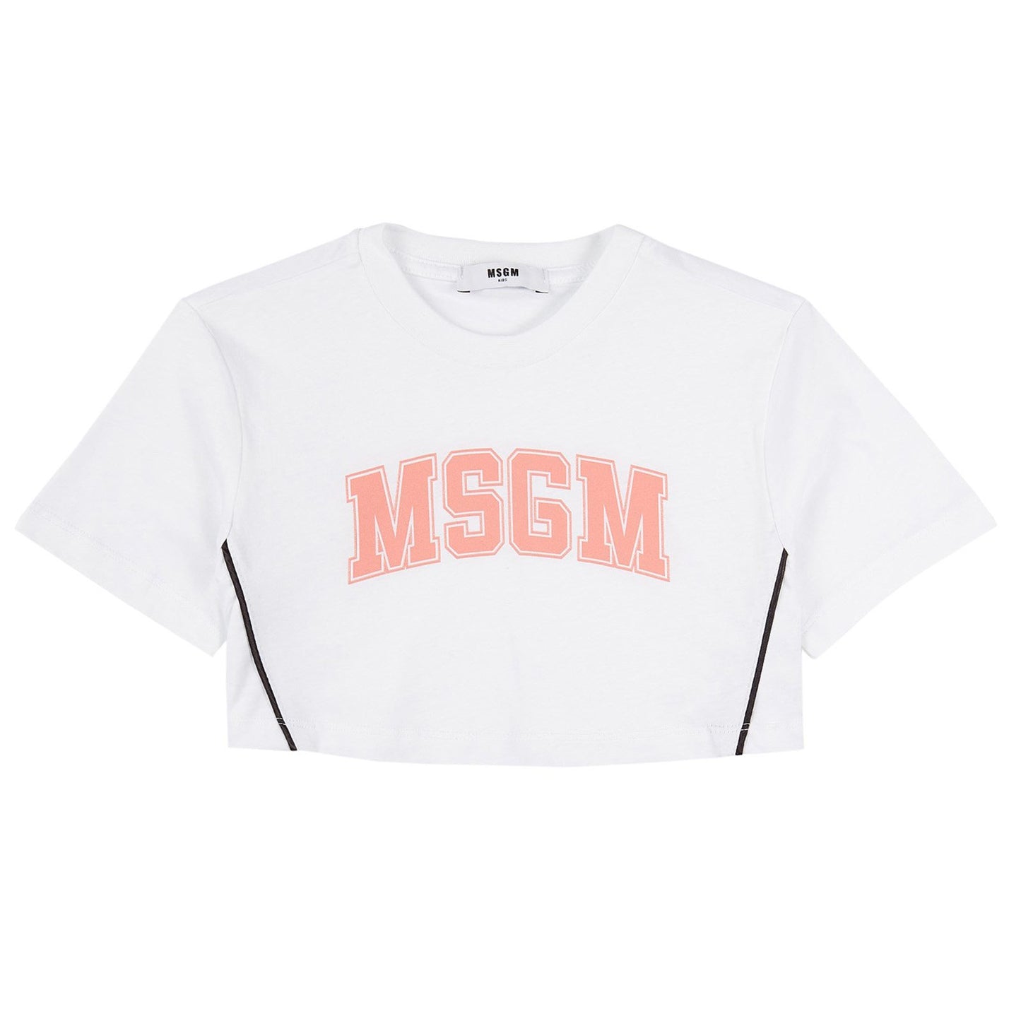 女童白色Logo棉T恤